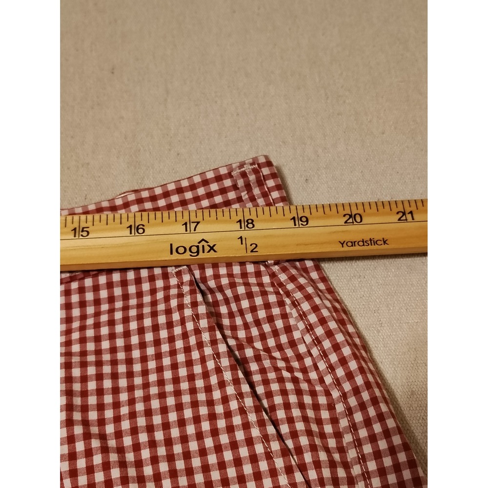 J.Crew Mens Red White Gingham Cotton Shorts Size 38 Preppy Plaid Summer - Picture 3 of 8